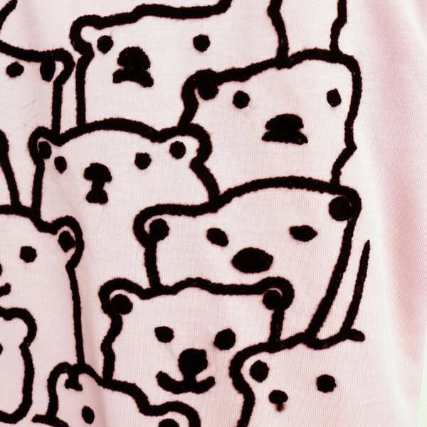 Bear Textural Embroidery Tee