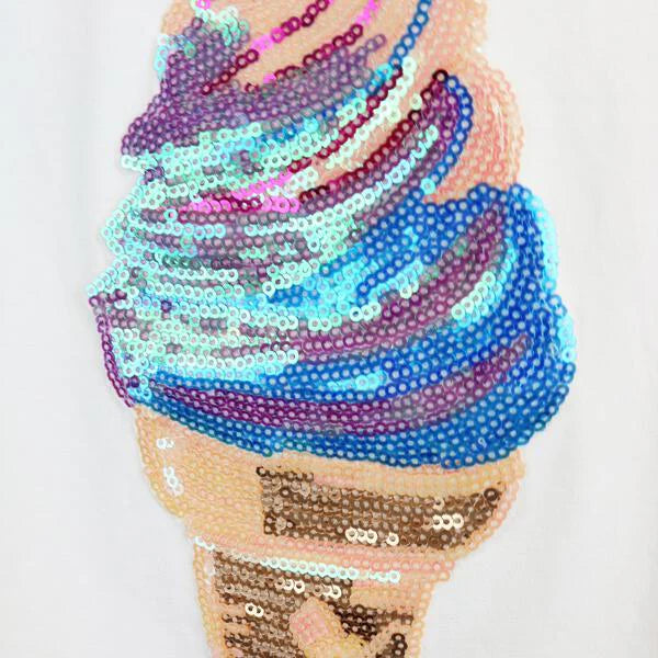 Sequin Ice Cream Cone Tee