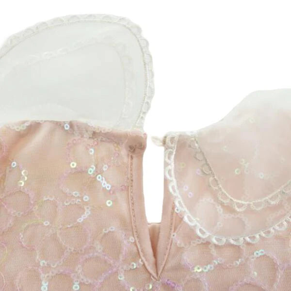 Sequin Floral Mesh Layer Top