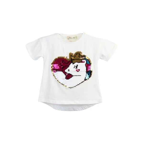 Sequin Unicorn Heart Tee