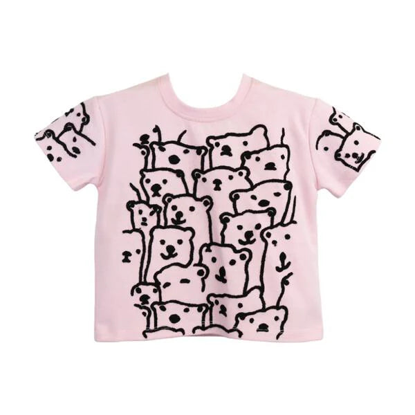 Bear Textural Embroidery Tee