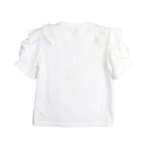 Lace Trim Puff Sleeve Top