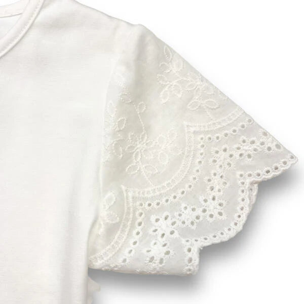 Rhinestone Flower Lace Top