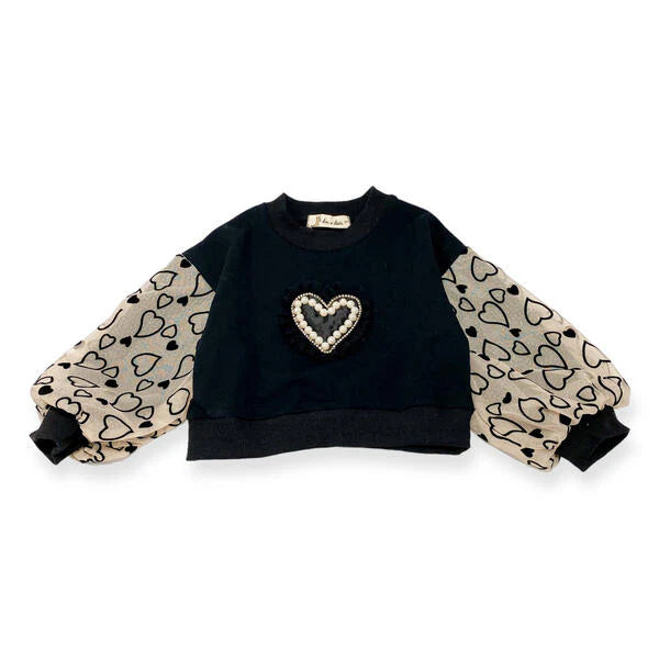 Heart Embellished Mesh Set