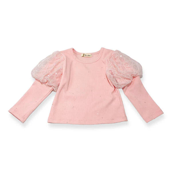 Sequin Puff Top