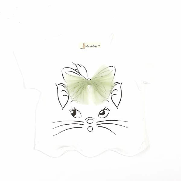 Tulle Bow Kitten Tee
