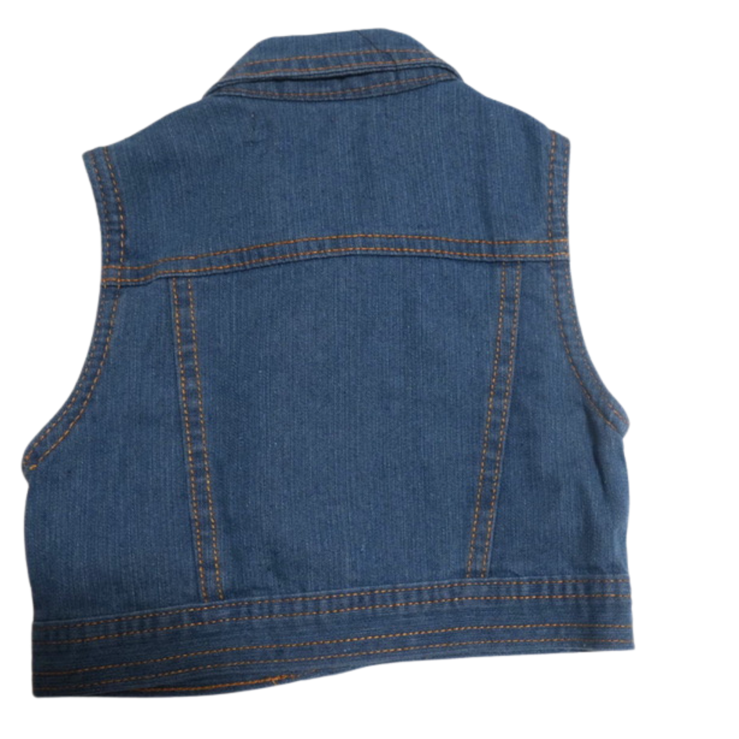 Denim Crop Vest