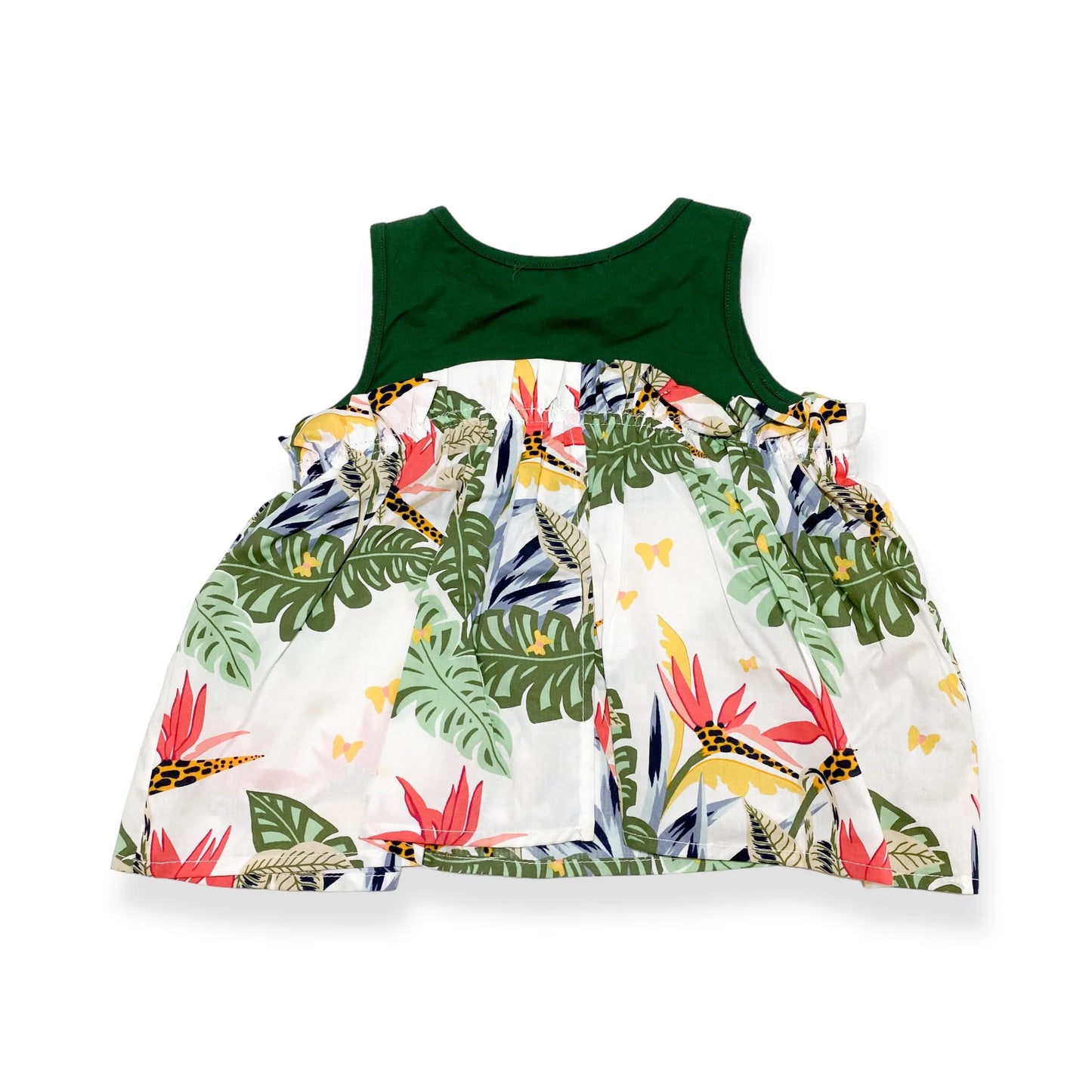 Tropical Print Sleeveless Top