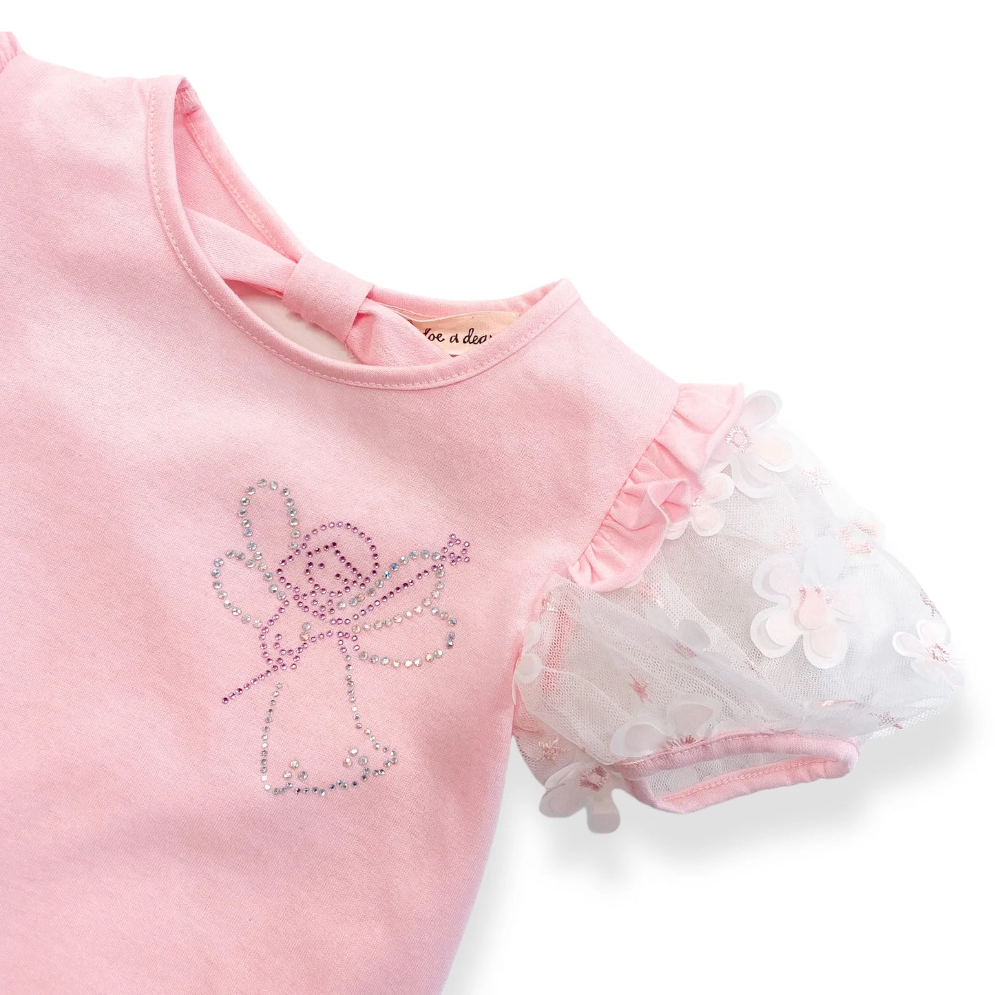 3D Mesh Sleeve Top