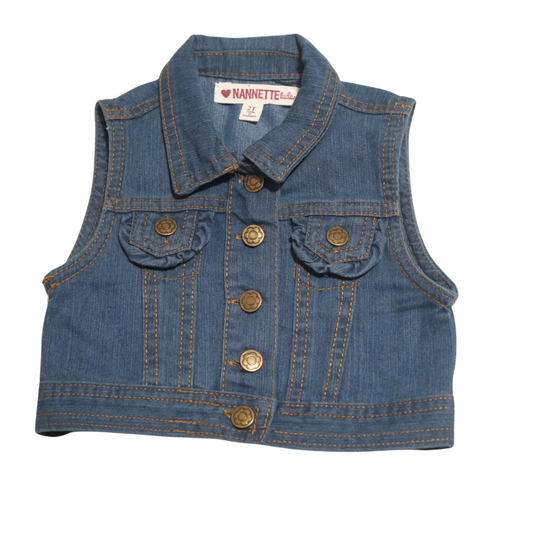 Denim Crop Vest