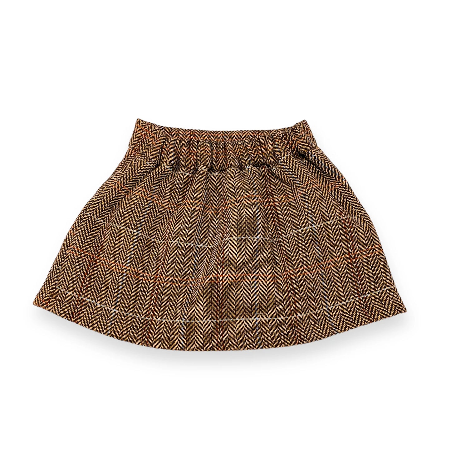 Herringbone Pleated Skirt