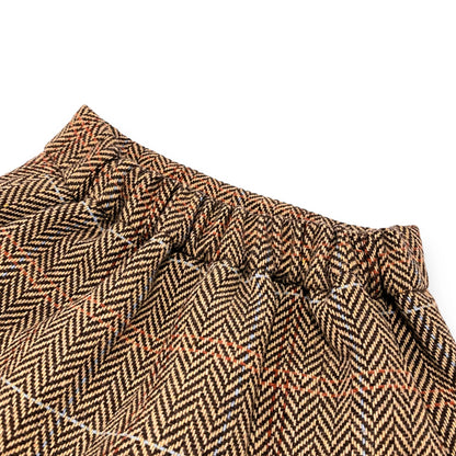 Herringbone Pleated Skirt